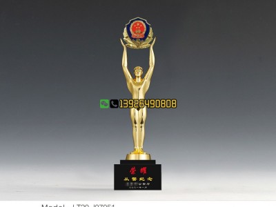 人民的堅(jiān)強(qiáng)后盾獎(jiǎng)杯 最美警察/個(gè)人榮譽(yù)獎(jiǎng)杯定做廠家