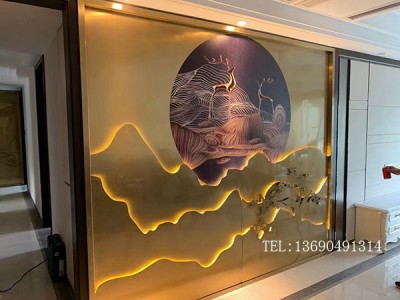 裝修金屬隔斷價格客廳不銹鋼玄關(guān)屏風定做廠家
