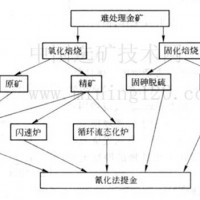 鞏義鉑思特從難選含碳金礦石中回收黃金，金礦石選冶工藝流程