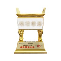 供應(yīng)水晶鼎誠(chéng)信金鼎 商務(wù)送禮開業(yè)禮品紀(jì)念品定logo廠家擺件