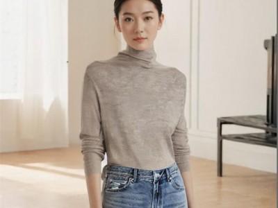 溫碧霞代言IRENENA服裝高領長袖打底衫氣質百搭顯瘦上衣